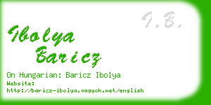ibolya baricz business card